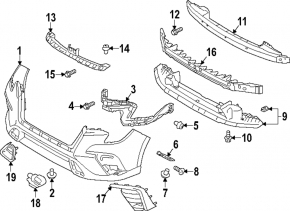 Subaru Ascent 23-26 front bumper grille left under fog lights