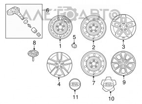 Spare Wheel Mount Kia Soul 14-19