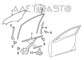Front right windshield seal for Toyota Camry v50 12-14 USA