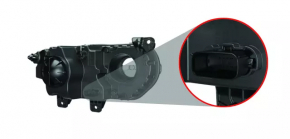Headlight front left bare Dodge Challenger 15-19 rest, halogen, broken housing, sand