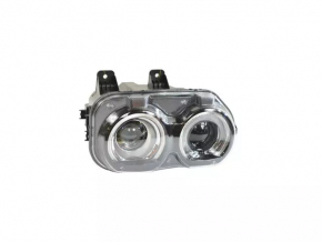 Headlight front left bare Dodge Challenger 15-19 rest, halogen, broken housing, sand