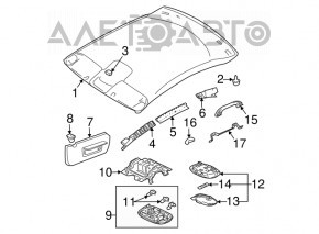 Mitsubishi Galant 2004-2006 gray headliner