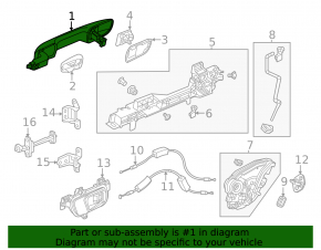 Honda Civic XI FE/FL 23-26 Outer Rear Left Door Handle