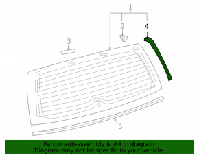 Left rear window molding for Toyota RAV4 06-12