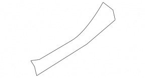Nissan Leaf 11-12 rear left door sill trim, gray