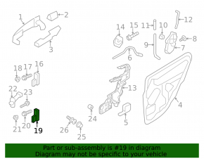 Door hinge lower rear right Ford Flex 09-19