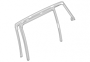 Rear right window seal for Infiniti QX30 17-19