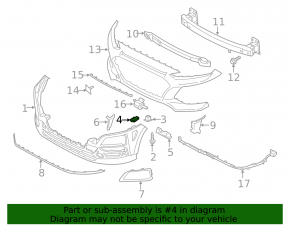 Front bumper mount left Hyundai Kona 18-21 1.6, 2.0