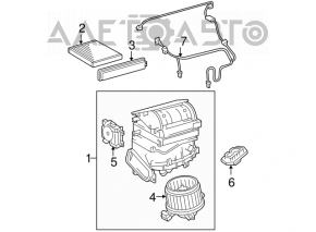 Bare fan housing, right side of Toyota Rav4 2011