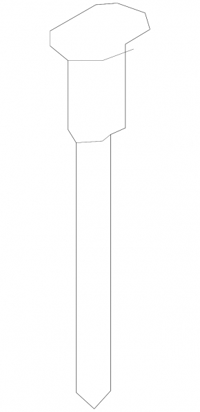 Left rear bumper inner mounting pin Audi A3 8V 17-20 S-line