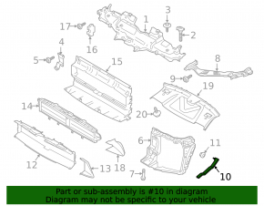 Intercooler bracket lower right Porsche Macan 15-