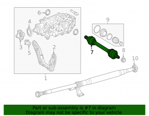 Drive axle rear right Mercedes GLA 14-20