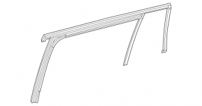 Rear right door glass seal for Mercedes H247 GLA 20-26
