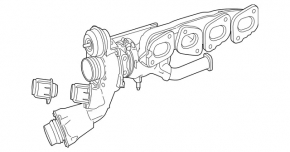Turbocharger assembly with manifold for Mercedes GLC 300 20-22