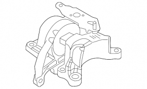 Left engine mount for Ford Explorer 11-19