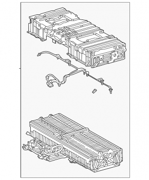 Toyota Sienna 21-24 Ni-MH 182kV Battery Assembly, 2021, 4.5-5.3 Ah
