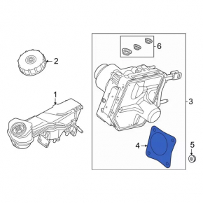 ABS ABS Ford Escape MK4 20 with brake master cylinder, reservoir and cover
