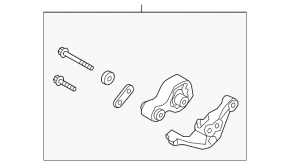 Mazda CX-9 16-23 AWD rear engine mount with bracket