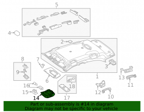 Front light Mercedes GLA 16-20 without sunroof beige