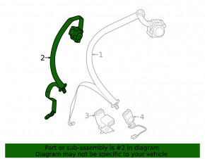Rear center seat belt for Mercedes CLA 14-19
