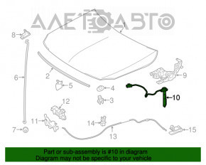 Bonnet hinge pyropatron right Mercedes GLA 15-20