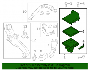 Air Filter Housing BMW X5 E70 11-11 3.0 N55