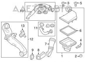 Air Filter Housing BMW X5 E70 11-11 3.0 N55