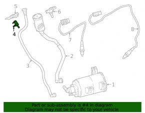 BMW 3 G20 21-25 Plug-in Fuel Evaporative Canister Valve