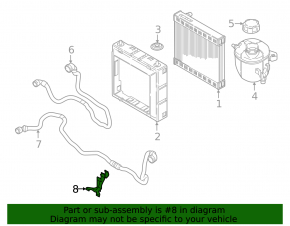 Cooling pipe bracket BMW 7 G11 G12 17-19 2.0, plug-in hybrid