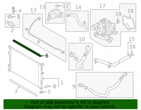 Upper radiator deflector Hyundai Sonata 20-23 2.5