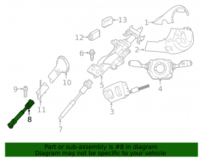 Lower steering cardan shaft BMW X5 E70 07-13