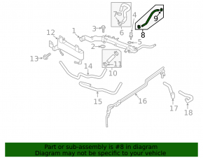 Upper Cooling Hose Subaru Legacy 15-19