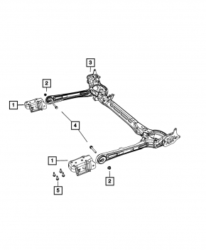 Rear beam burr left Dodge Grand Caravan 11-20