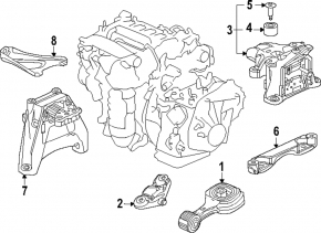 Engine mount left Honda CRV 23- HEV