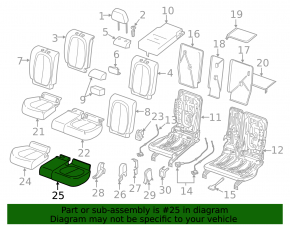 Rear seat row 2 BMW X1 F48 16-22 separate, beige leather Sensatec, Oyster