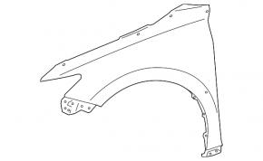 Front left fender Toyota Camry 25-26