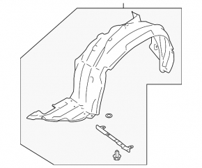 Front left fender liner for Subaru Ascent 19-26