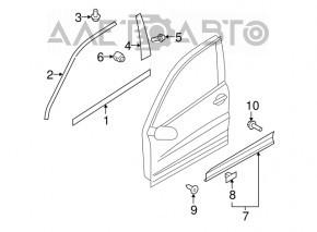 Door trim side front left VW Tiguan 09-18 scratch