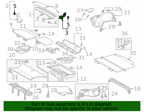 Left trunk opening trim for Lexus RX300 RX330 RX350 RX400h 04-08 black