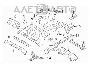 Kia Optima 11-15 trunk trough