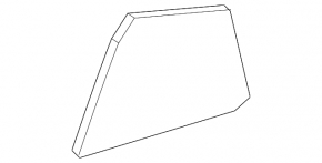 Triangle door glass with seal, rear right, Toyota Prius 50 16-22