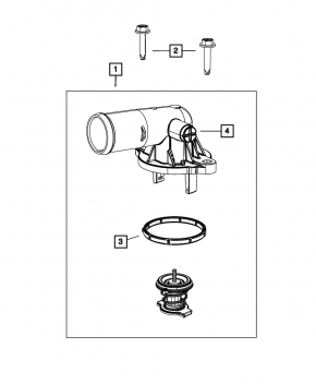 Chrysler 200 15-17 3.6 Thermostat Housing
