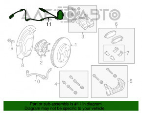 ABS sensor rear left Jeep Cherokee KL 14-18 FWD