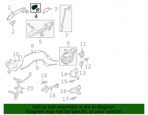 Plug outer handle rear left Honda CRV 17-22