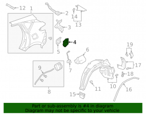 Ventilation shield left Honda Accord 18-22