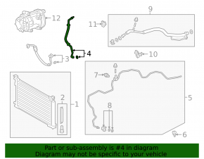 Lexus UX250h UX300h 19-26 air conditioner compressor-heater hose