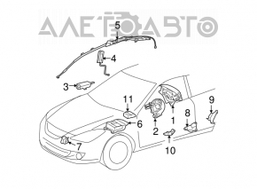 Rear left airbag sensor for Toyota Solara 2.4 04-08