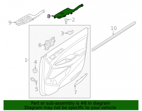 Front right window lift control Hyundai Tucson 16-21