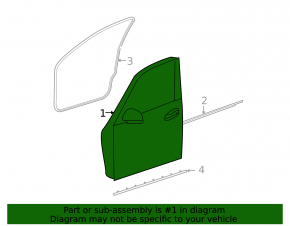 Door bare front right Mercedes GLC 16-22 SUV
