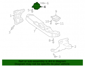 Left engine mount G-class W463 G550 19-24 4.0